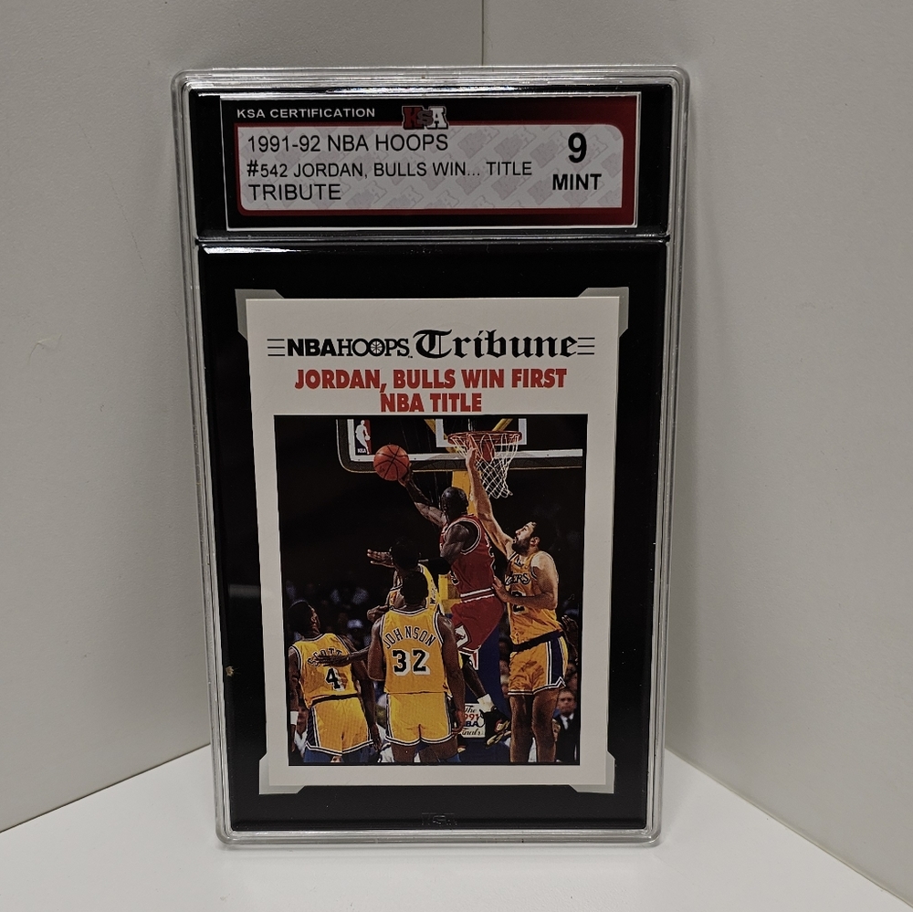 1991-92 NBA Hoops #542 Bulls First Win KsA 9